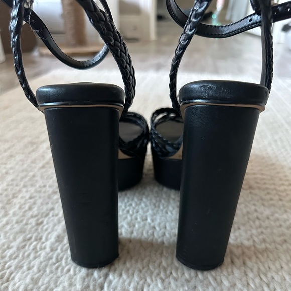 Gianni Bini Black Rope Braided Platform Heels Size 7 - Picture 7 of 10